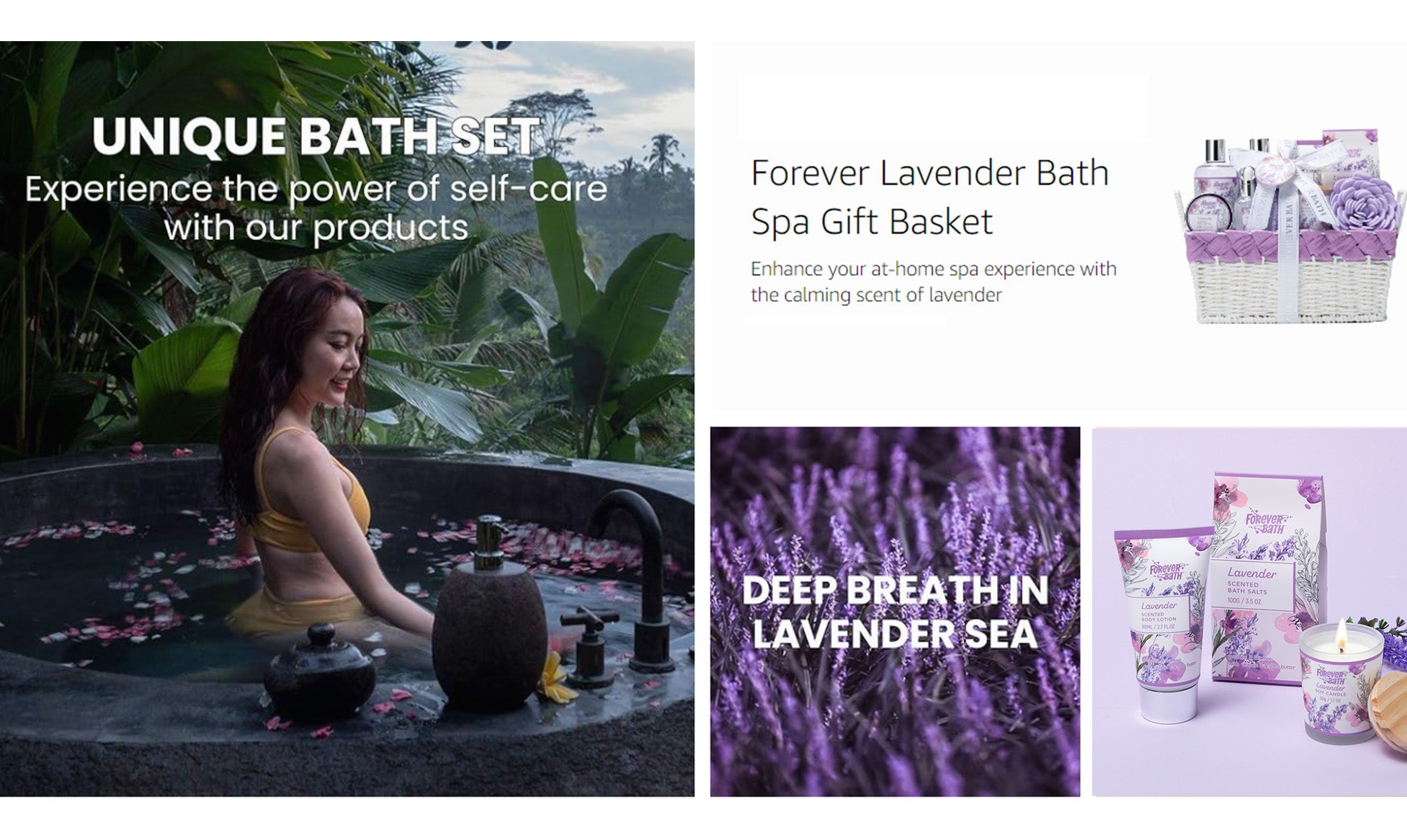 Forever Lavender Bath Spa Gift Basket