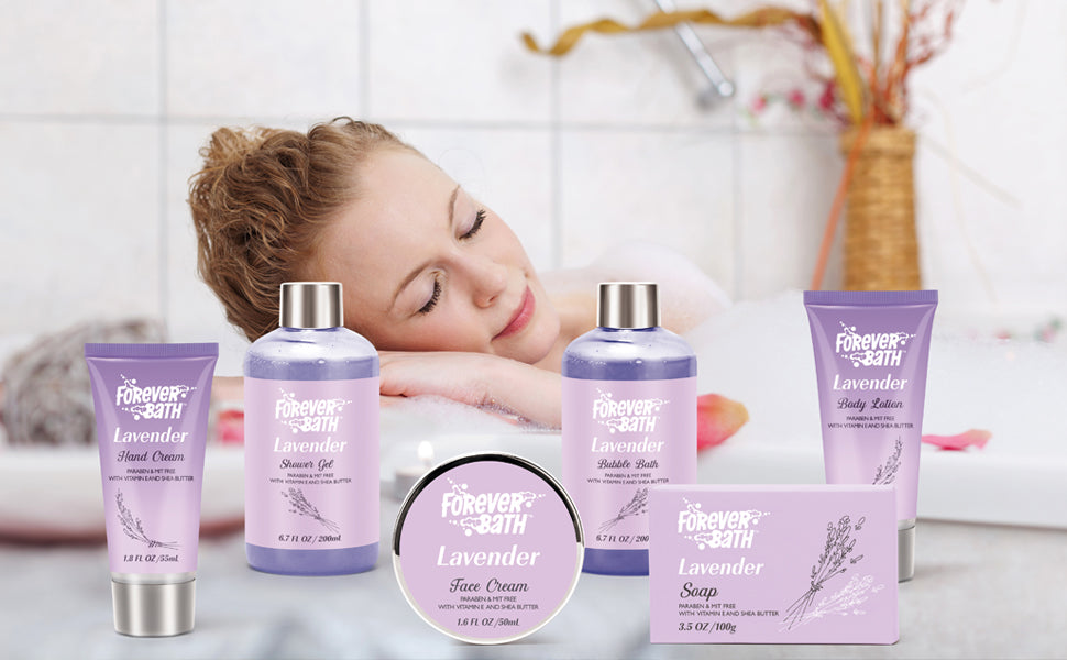 Forever Bath Lavender Spa Gift – Spa Set for Women