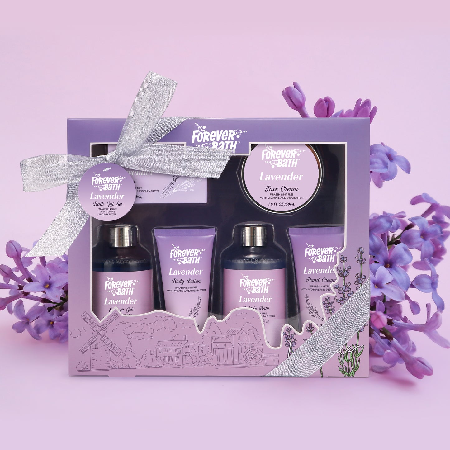 Forever Bath Lavender Spa Gift – Spa Set for Women