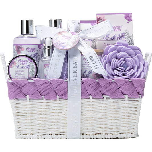 Forever Bath Lavender Spa Gift Basket Set 