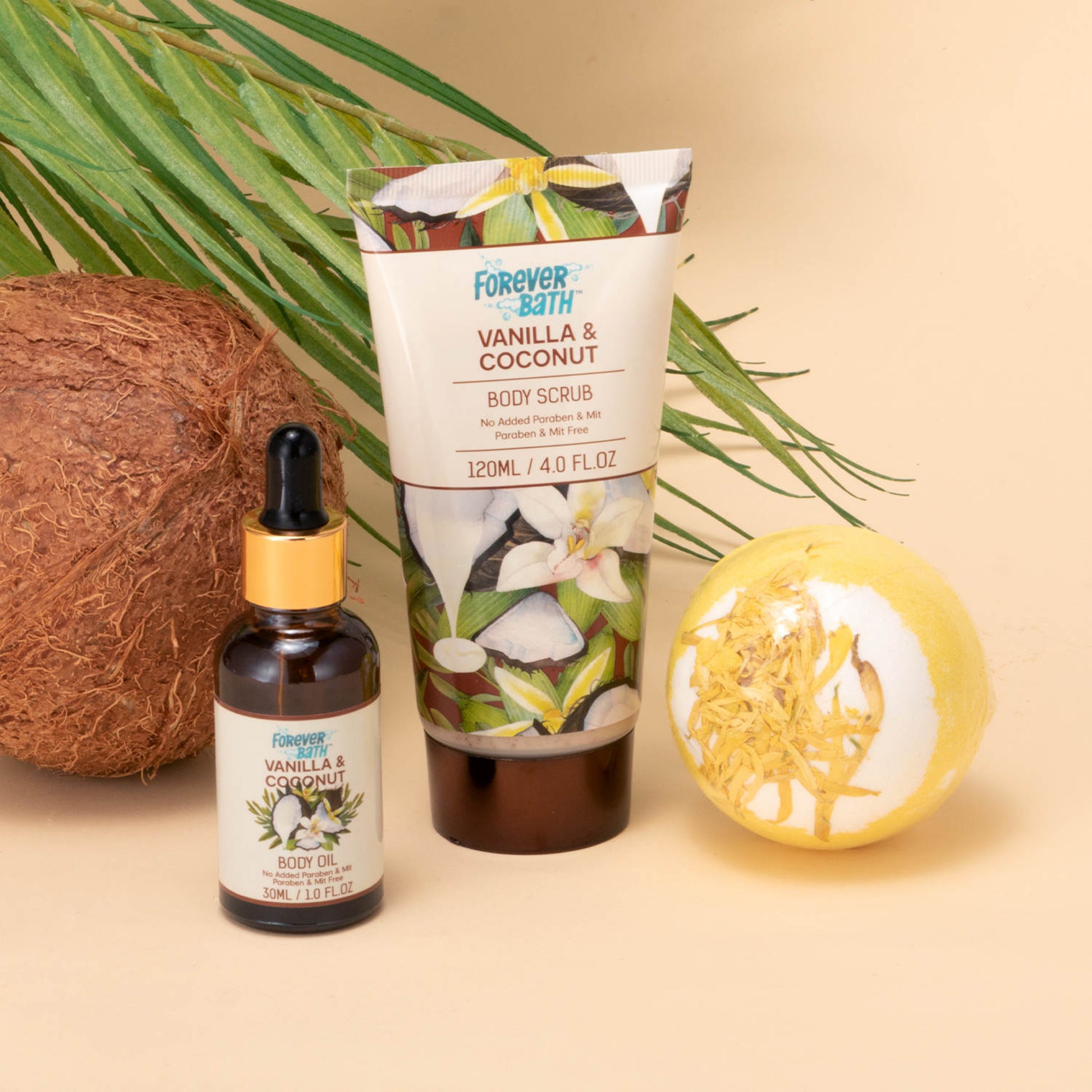 Forever Bath Vanilla and Coconut Spa Gift Basket for Women