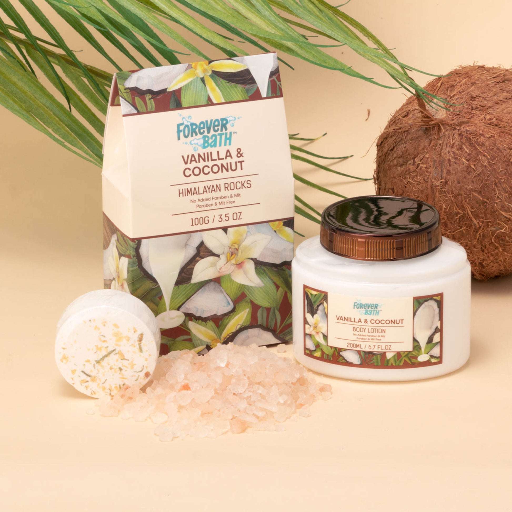 Forever Bath Vanilla and Coconut Spa Gift Basket for Women